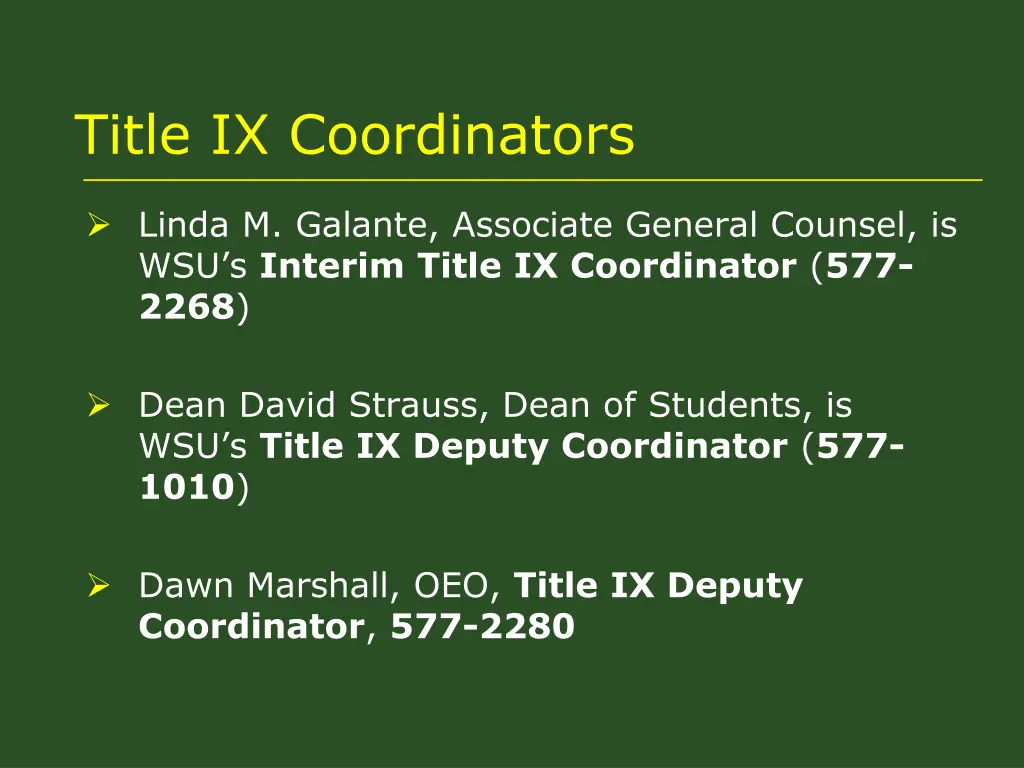 title ix coordinators