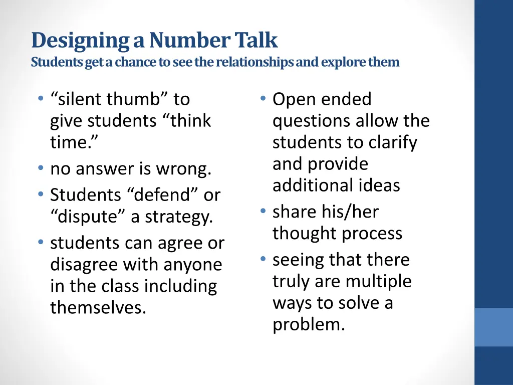 designing a number talk students get a chance