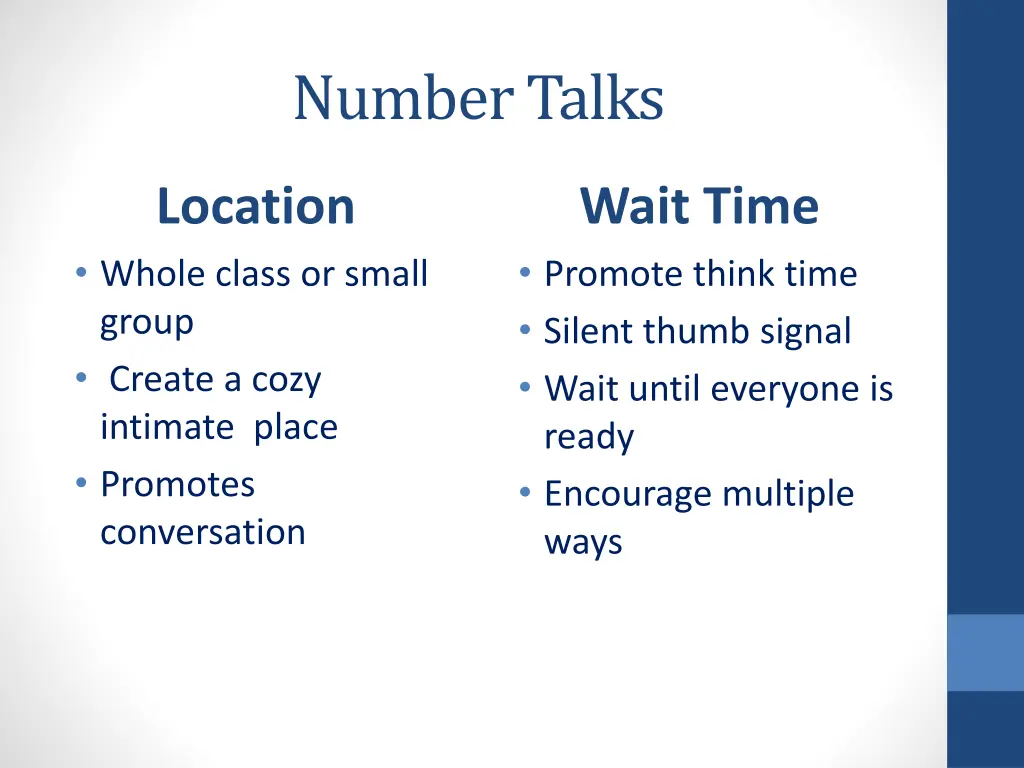 number talks