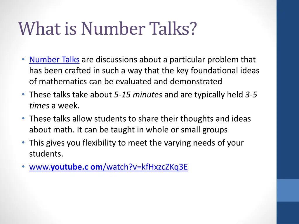 what is number talks