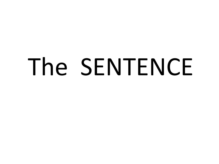 the sentence