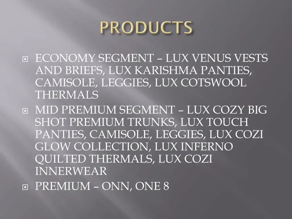 economy segment lux venus vests and briefs