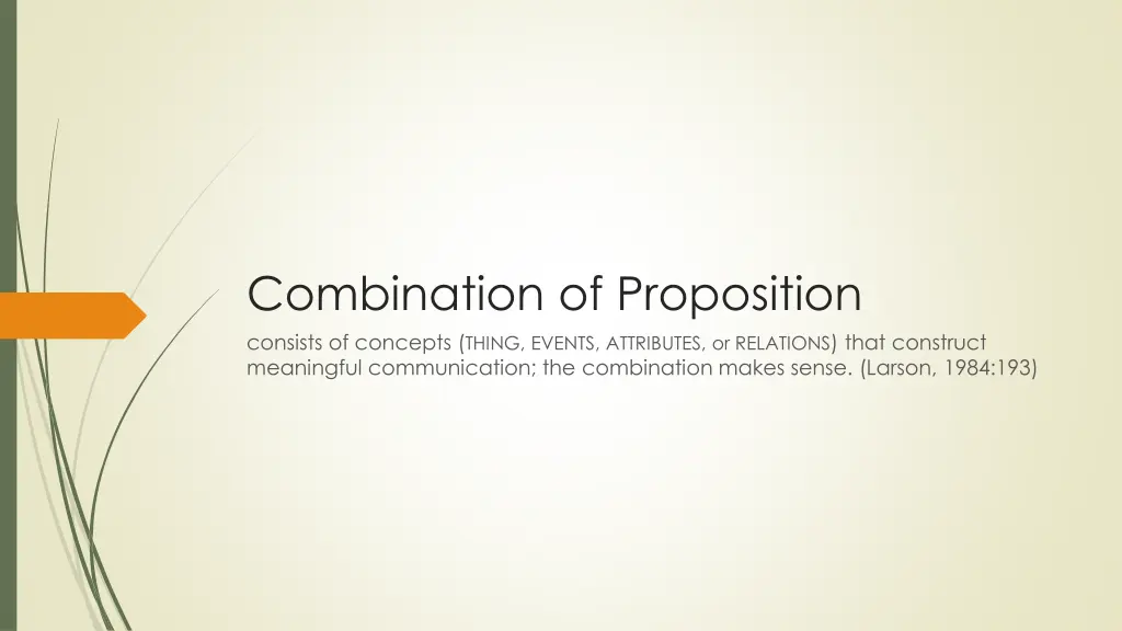 combination of proposition consists of concepts