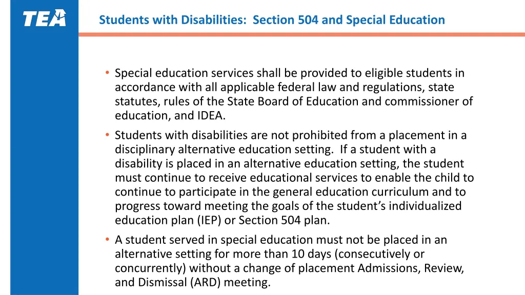 students with disabilities section 1