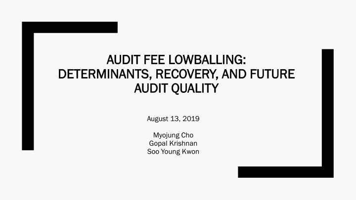 audit fee lowballing audit fee lowballing