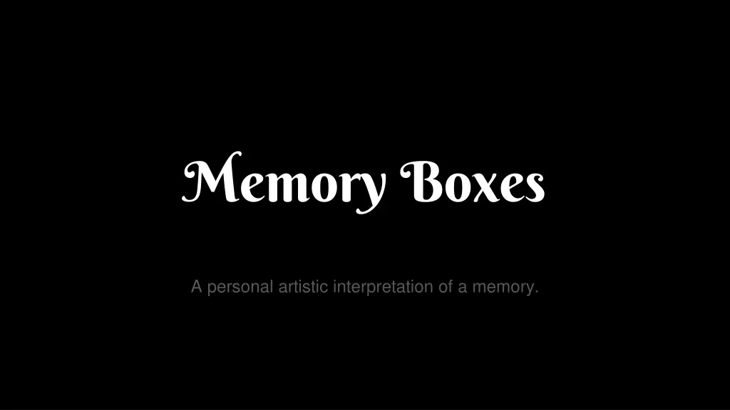 memory boxes