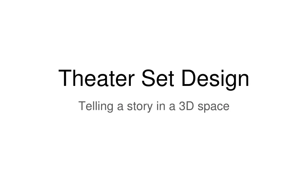 theater set design