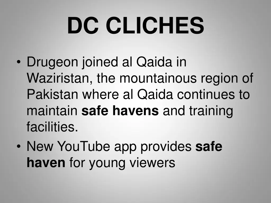 dc cliches