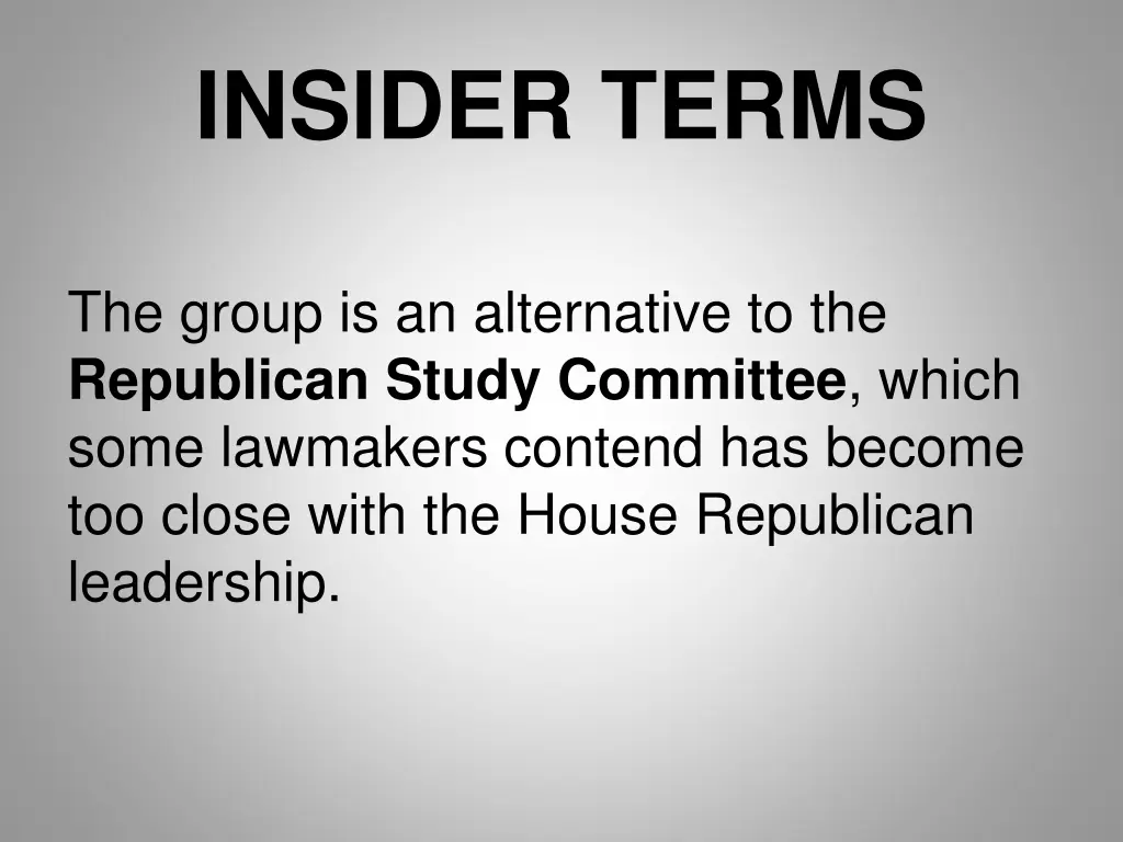 insider terms