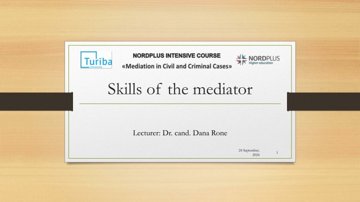 skills of the mediator