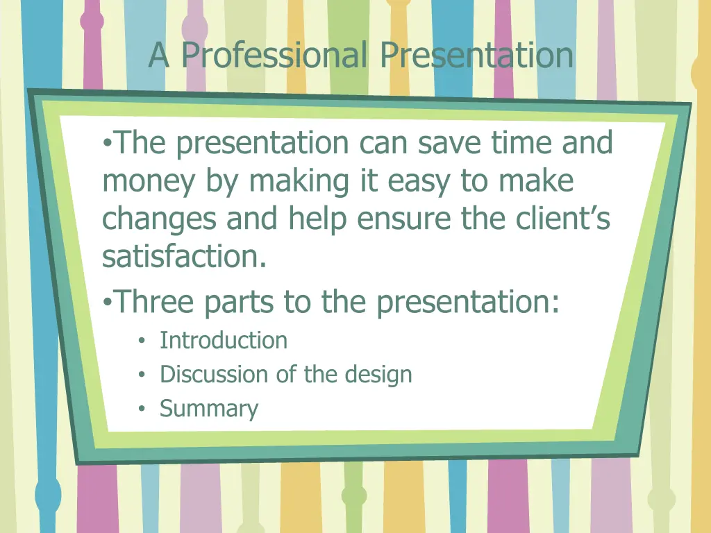 a professional presentation