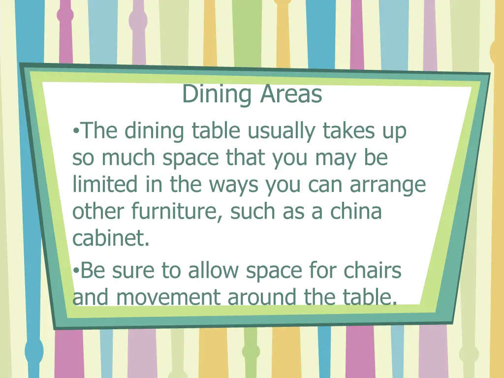 dining areas