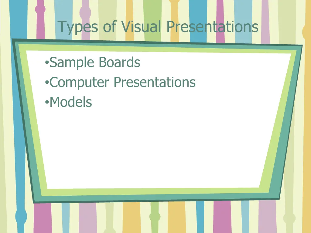 types of visual presentations