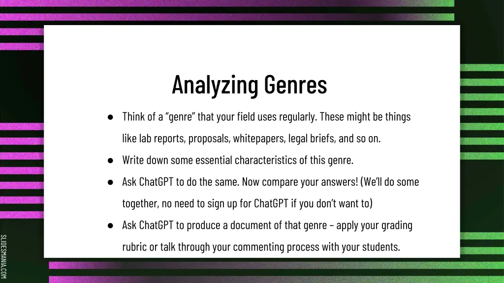 analyzing genres 1