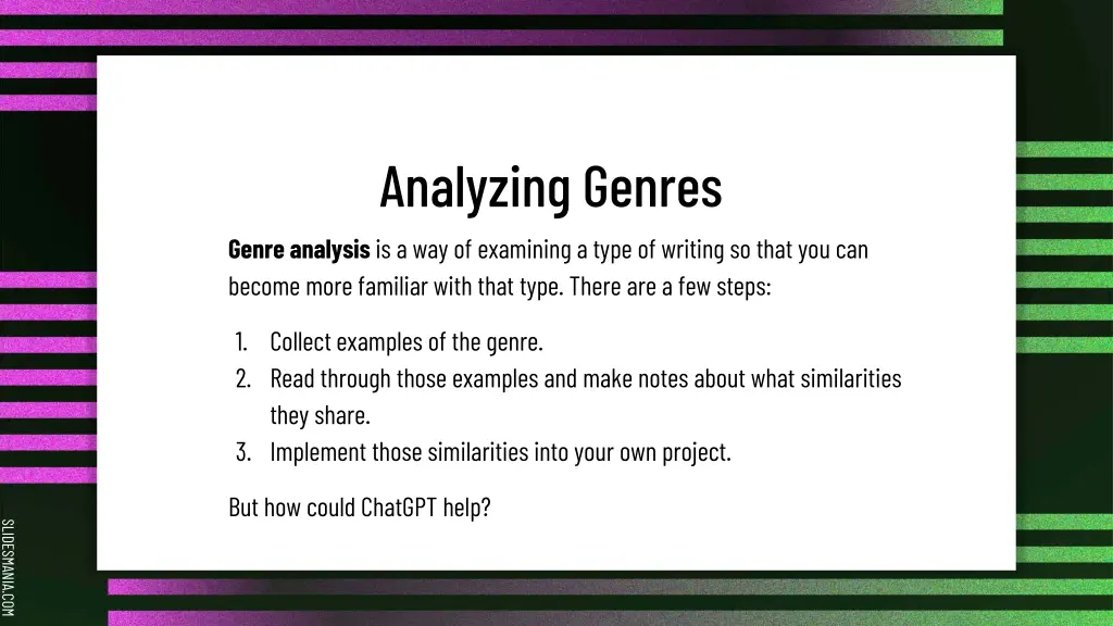 analyzing genres genre analysis