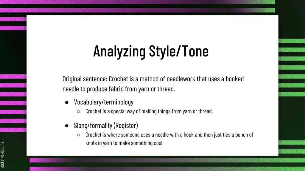 analyzing style tone 2