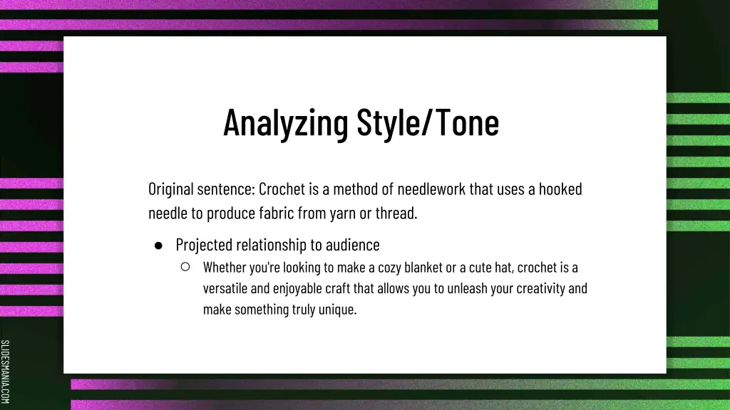 analyzing style tone 4