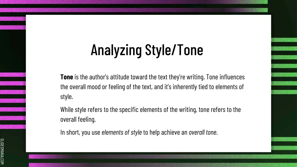 analyzing style tone 5