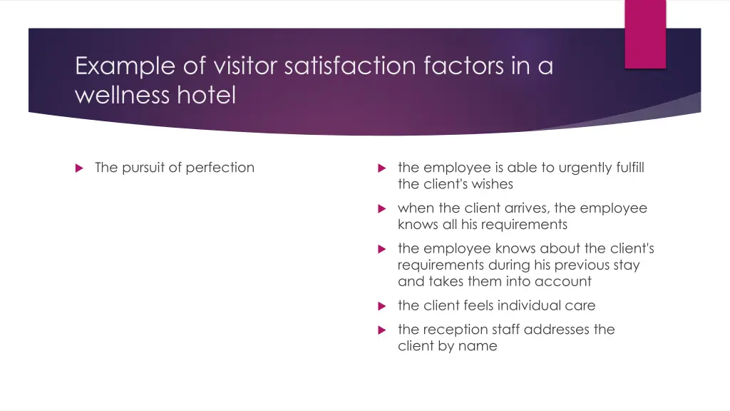 example of visitor satisfaction factors 3