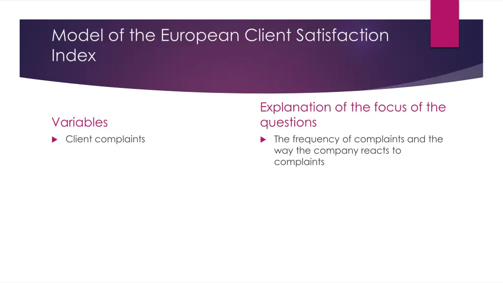 model of the european client satisfaction index 5