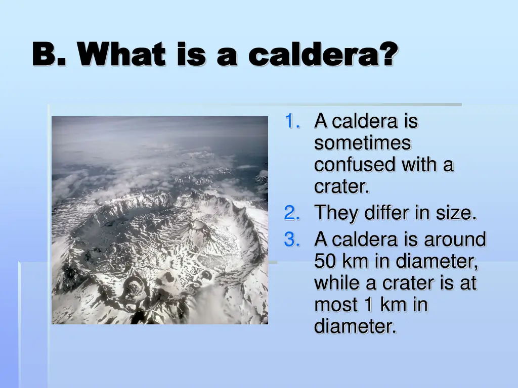 b what is a caldera b what is a caldera