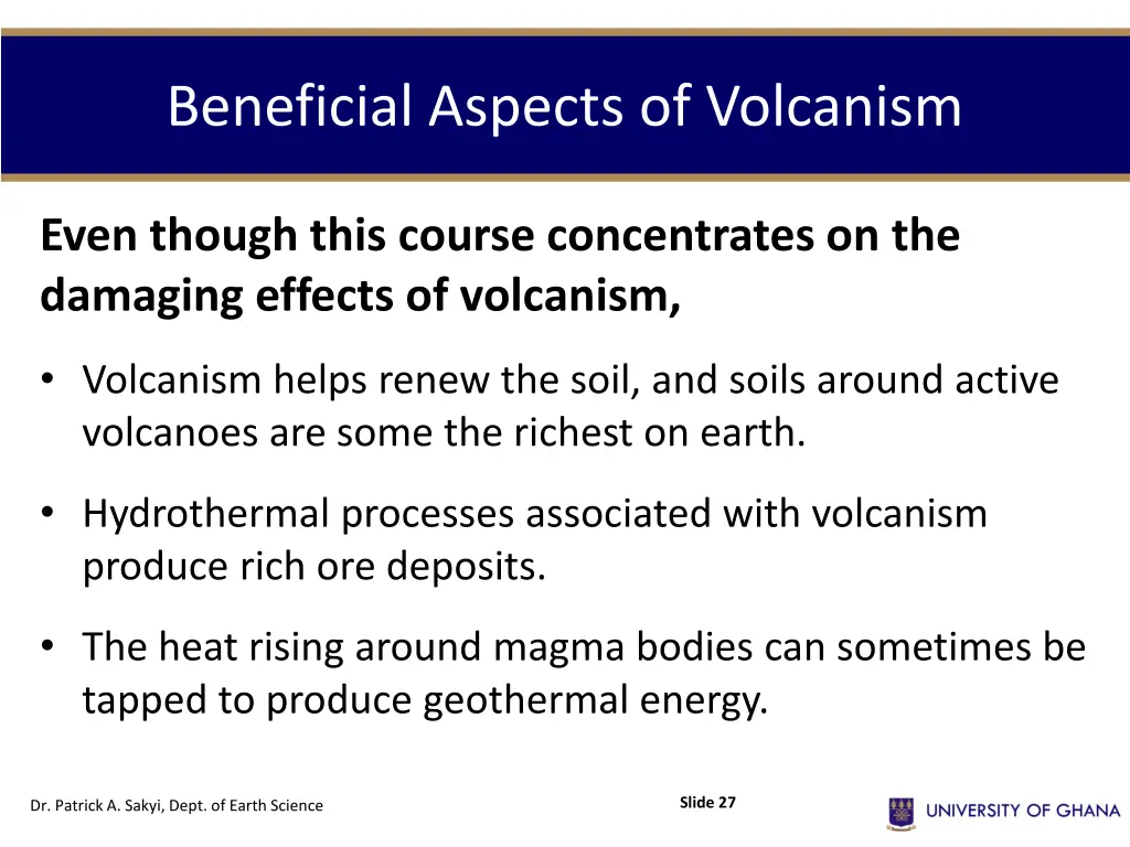 beneficial aspects of volcanism