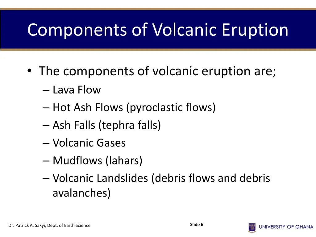 components of volcanic eruption