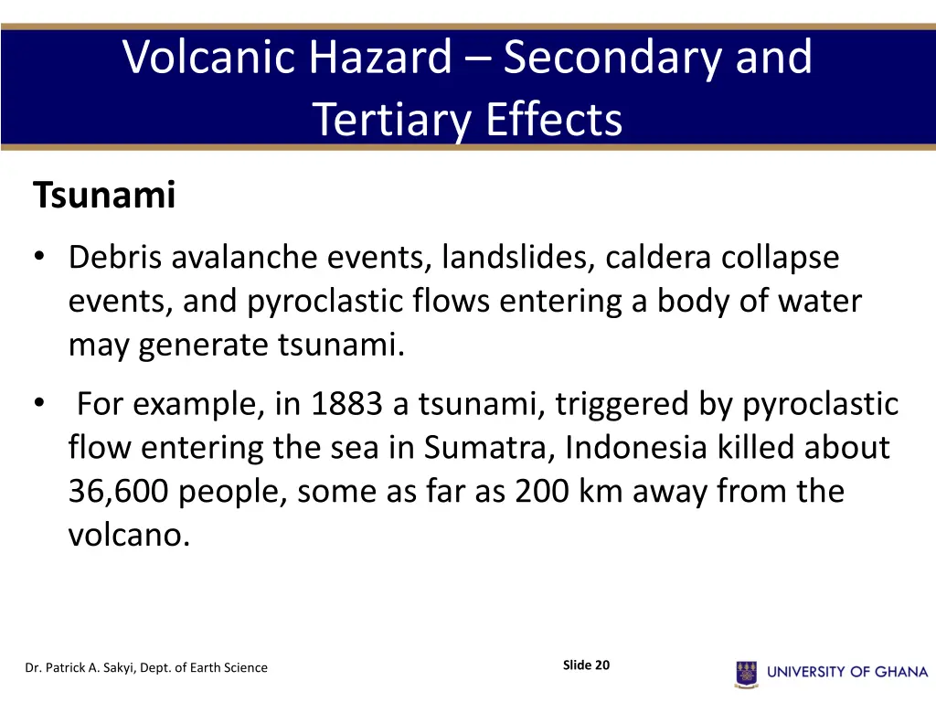 volcanic hazard secondary and tertiary effects 4