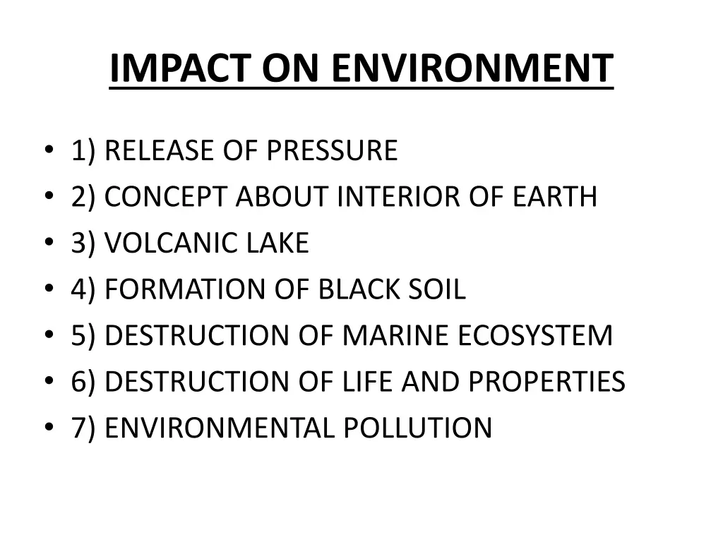 impact on environment