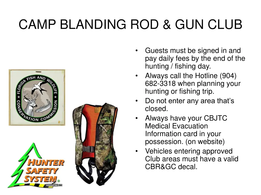 camp blanding rod gun club 9