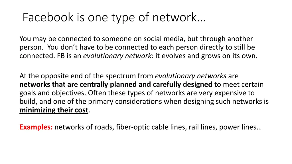 facebook is one type of network