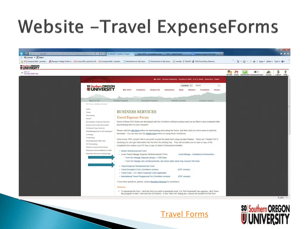 travel forms