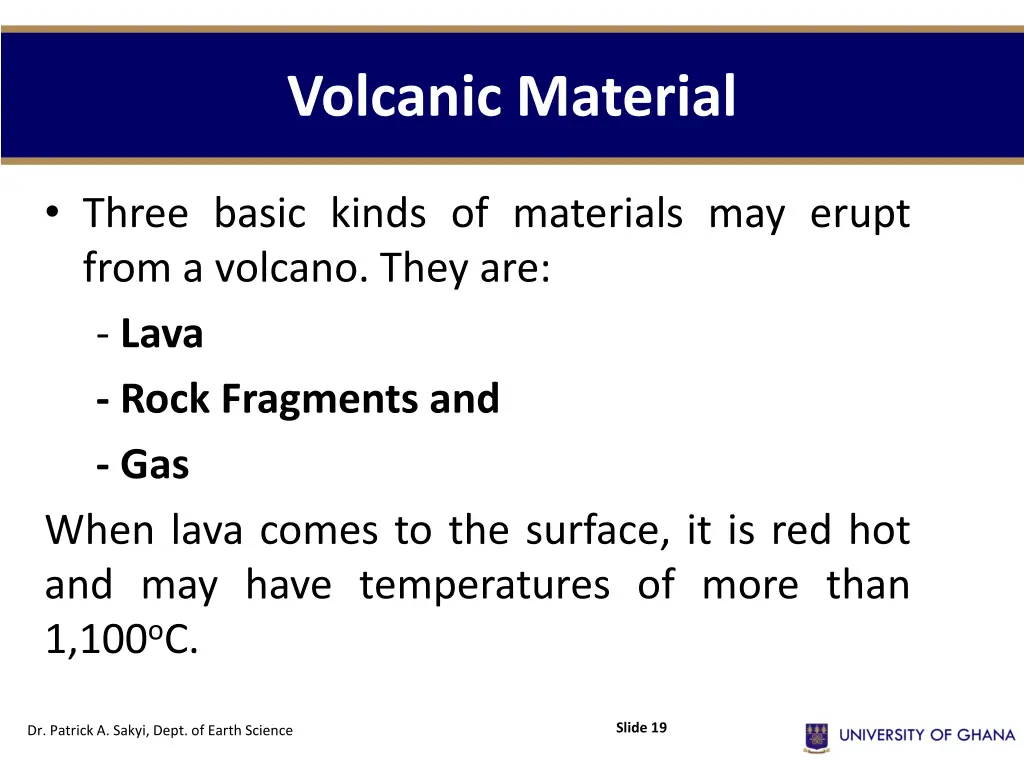 volcanic material