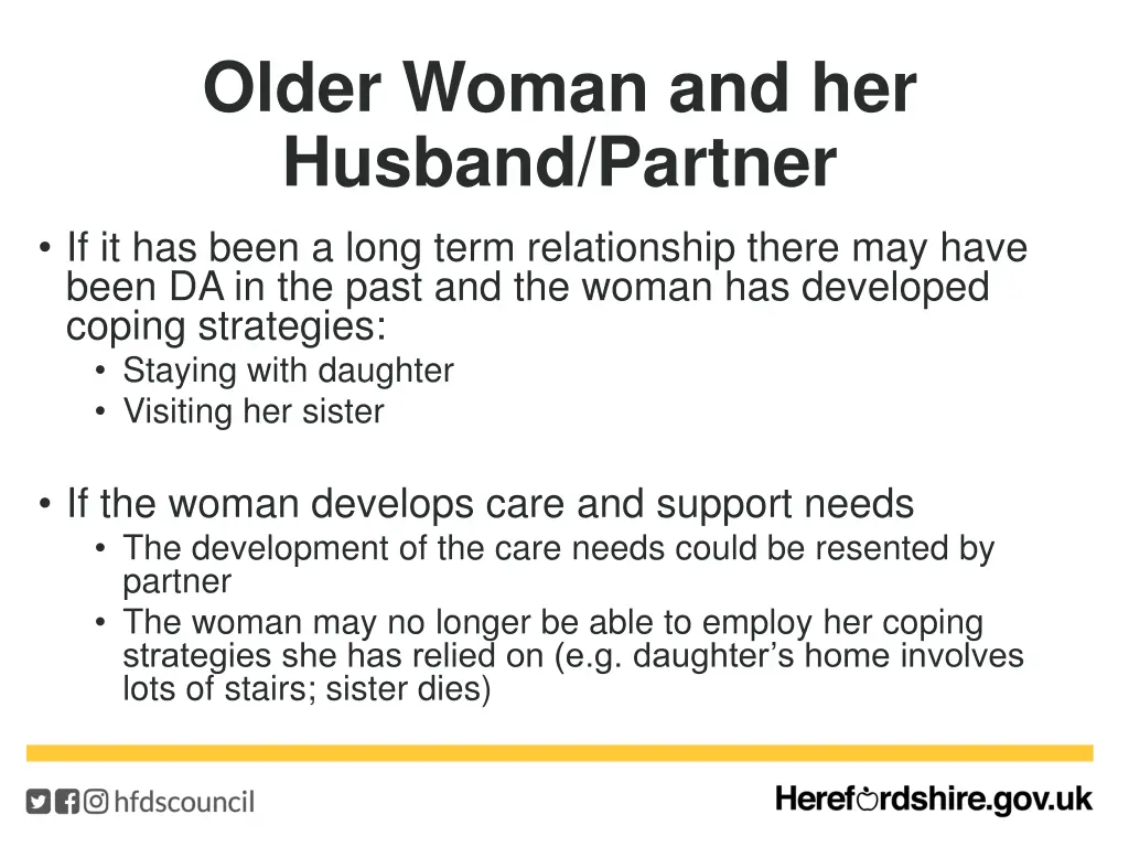 older woman and her husband partner