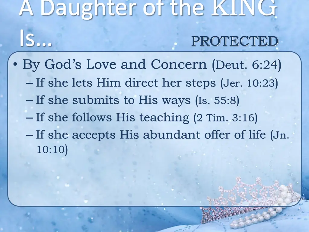 a daughter of the king is by god s love