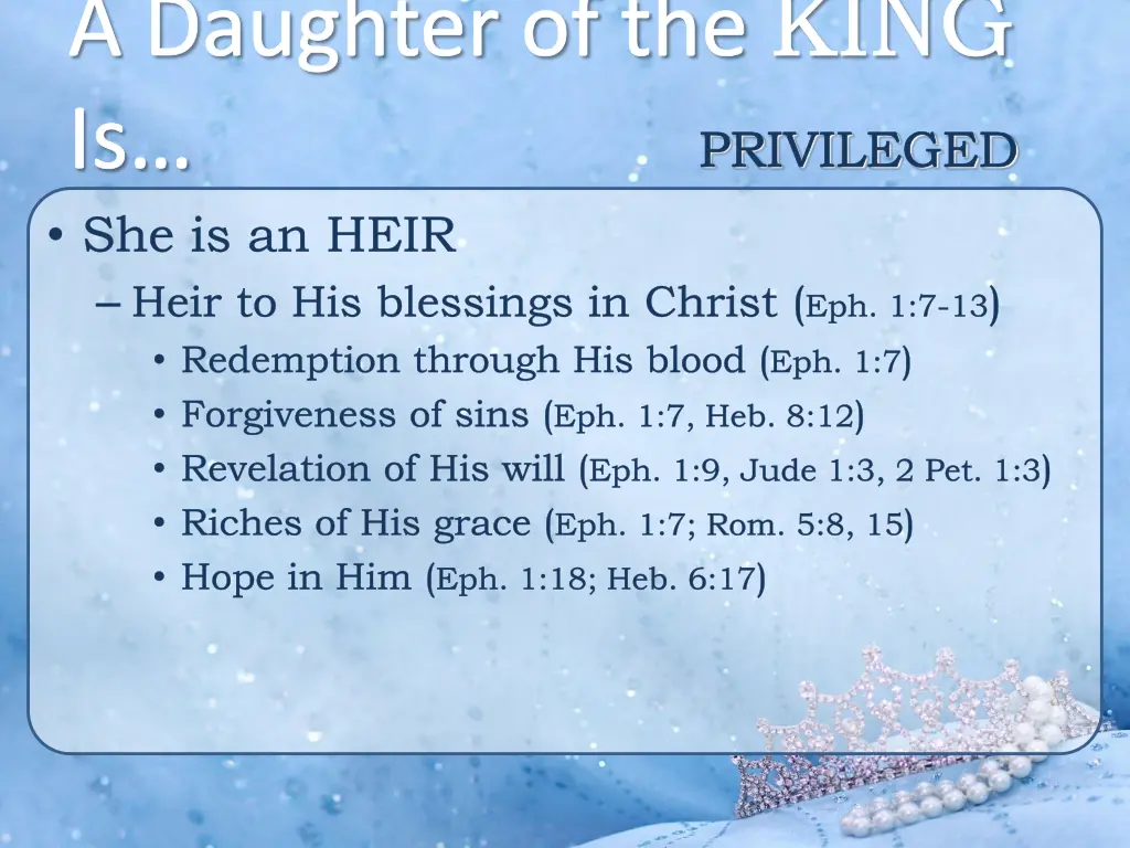 a daughter of the king is she is an heir heir 1