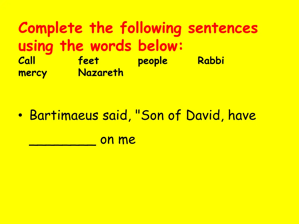 complete the following sentences using the words 2