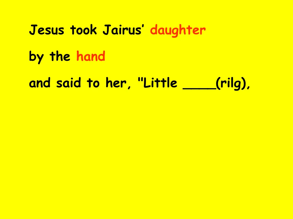 jesus took jairus daughter 1