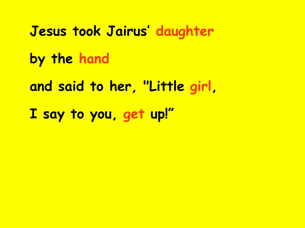 jesus took jairus daughter 3