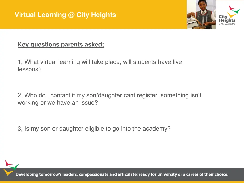 virtual learning @ city heights