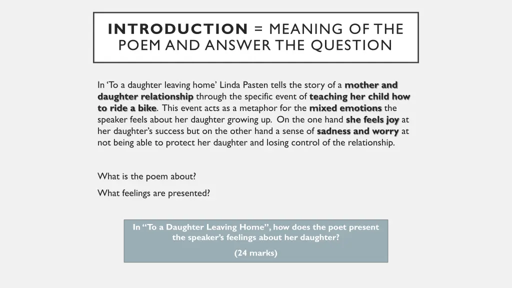 introduction meaning of the poem and answer