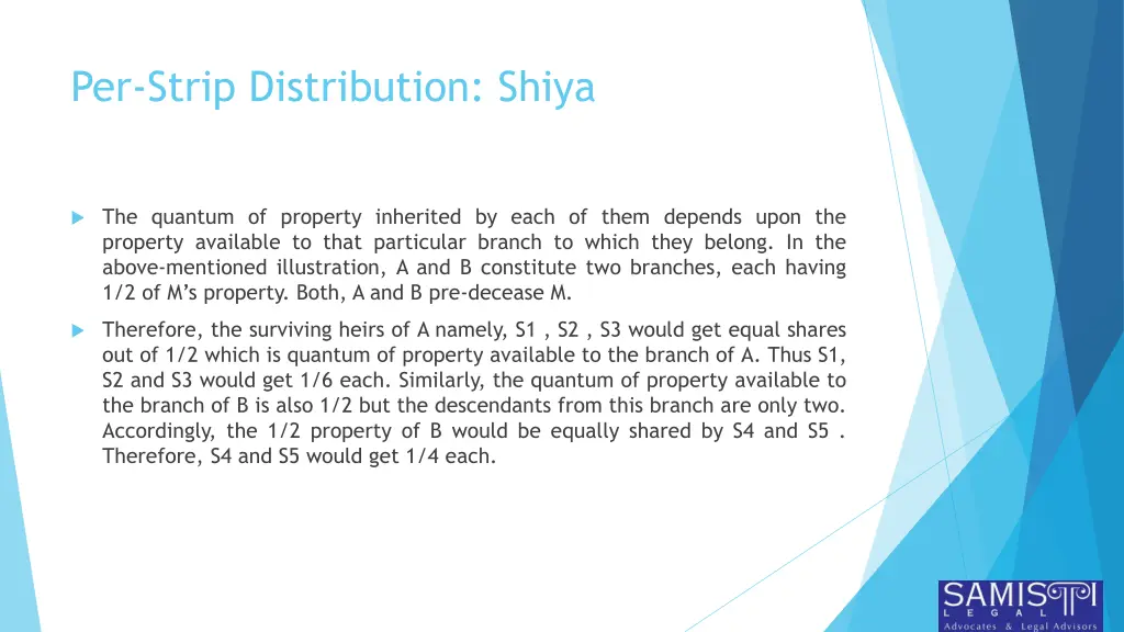 per strip distribution shiya