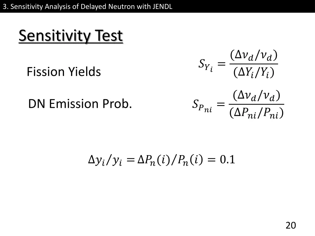 3 sensitivity analysis of delayed neutron with