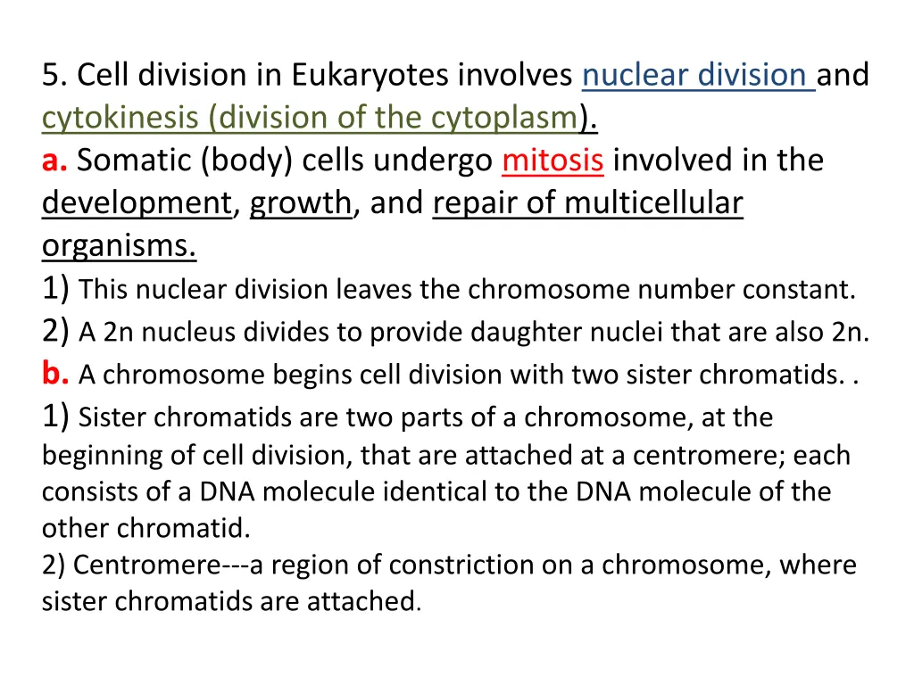 5 cell division in eukaryotes involves nuclear