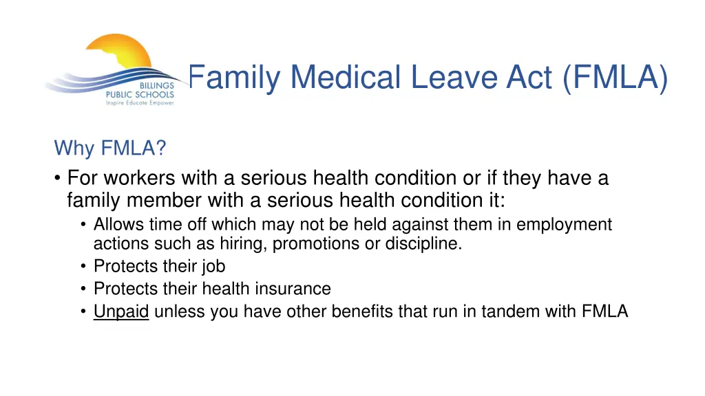 family medical leave act fmla