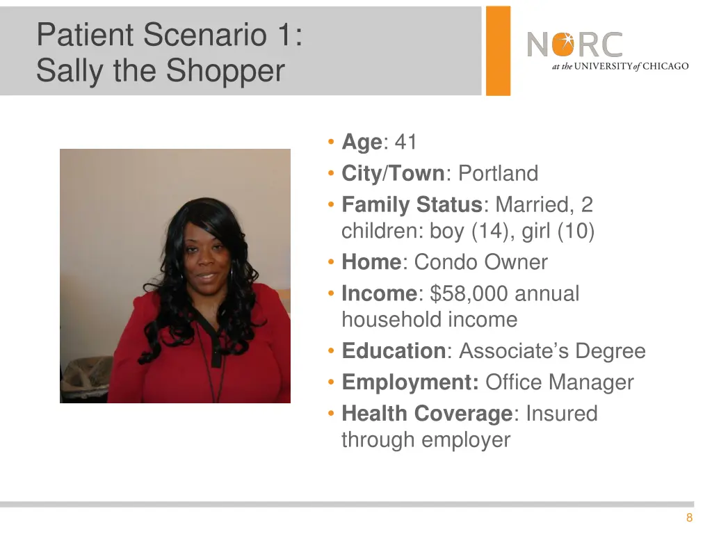 patient scenario 1 sally the shopper