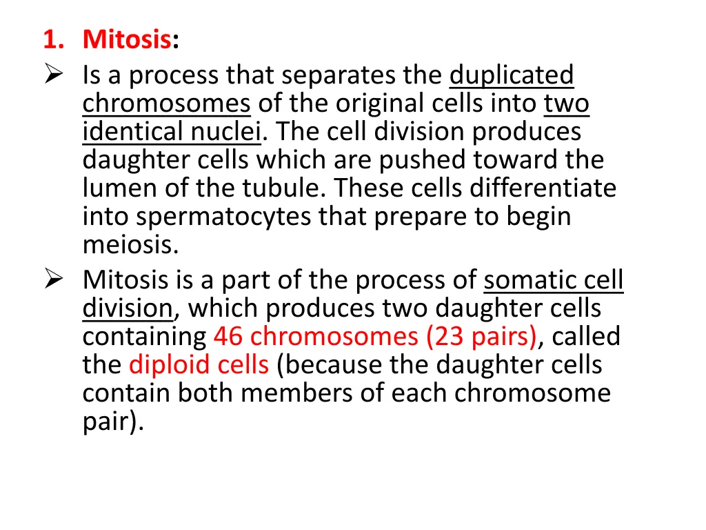 1 mitosis is a process that separates