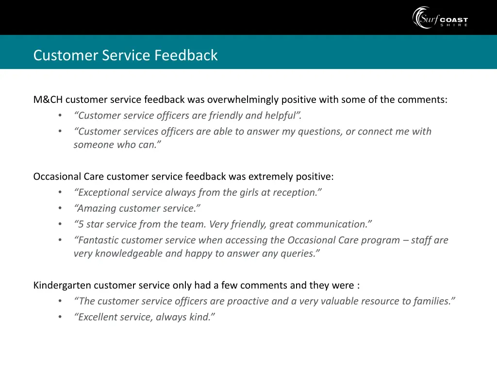 customer service feedback