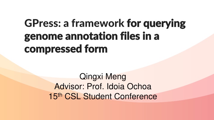 gpress a framework for querying genome annotation