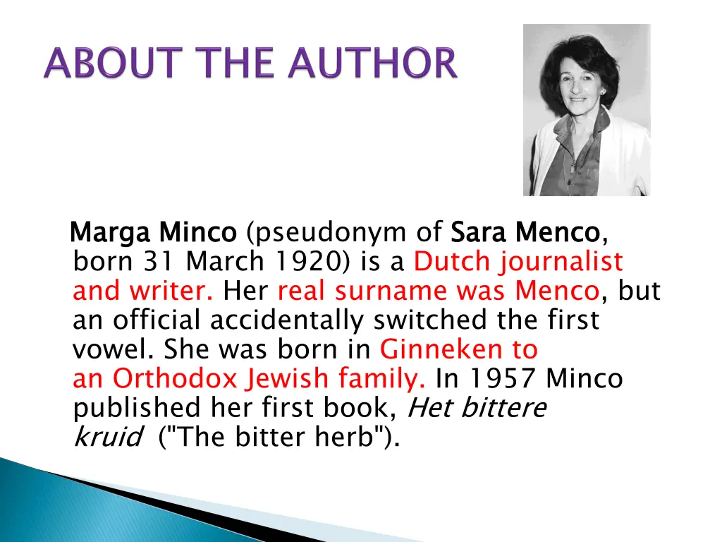 marga born 31 march 1920 is a dutch journalist